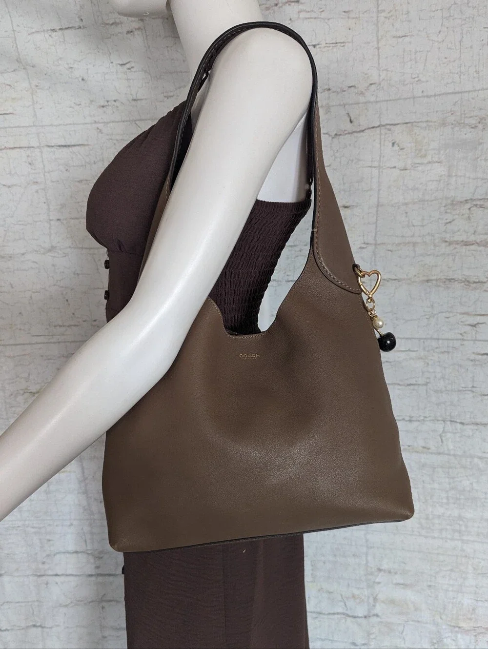 Coach Brooklyn Shoulder  Leather Bag